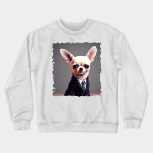 Chihuahua in suit Crewneck Sweatshirt